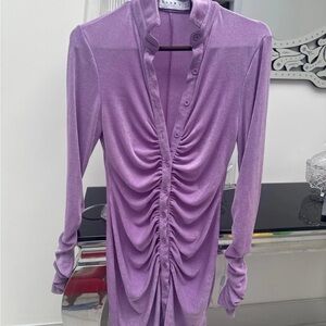 Club L London Lavender Long Sleeve Top